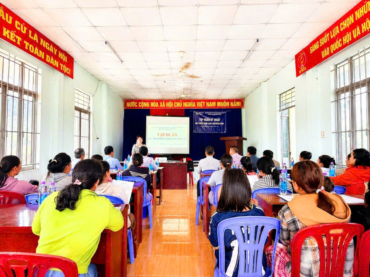 Tập huấn kỹ thuật  Quy trình thâm canh bưởi theo Gap tại xã Khánh Vĩnh